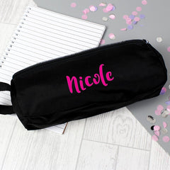 Pure Essence Greetings Personalised Pink Name Pencil Case - Learning & Education - British D'sire