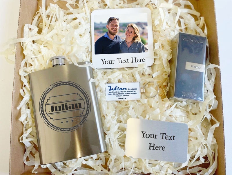 Pure Essence Greetings Personalised Postal Box Hamper Gift For Him - Gift Bags & Boxes - British D'sire