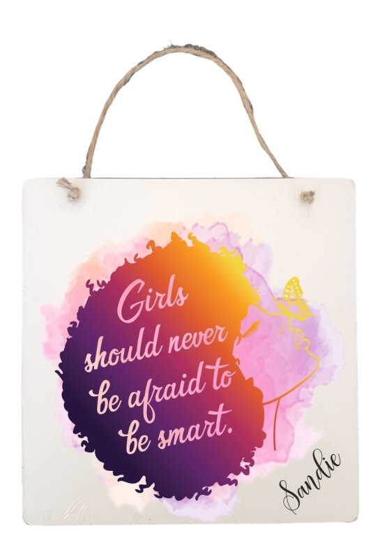 Pure Essence Greetings Personalised Quote Plaque for Smart Girls Secondary image
