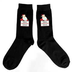 Pure Essence Greetings Personalised Santa Claus Christmas Socks - Mens Socks - British D'sire