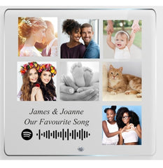 Pure Essence Greetings Personalised Scan and Play Photo Collage Glass Plaque - Housings & Frames - British D'sire