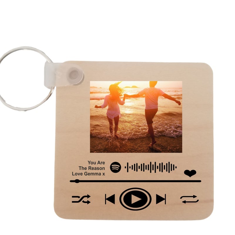 Pure Essence Greetings Personalised Scan and Play Photo Keyring - Keychains - British D'sire Main image