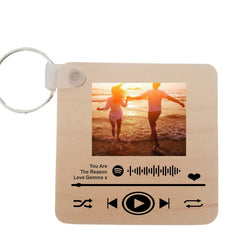 Pure Essence Greetings Personalised Scan and Play Photo Keyring - Keychains - British D'sire