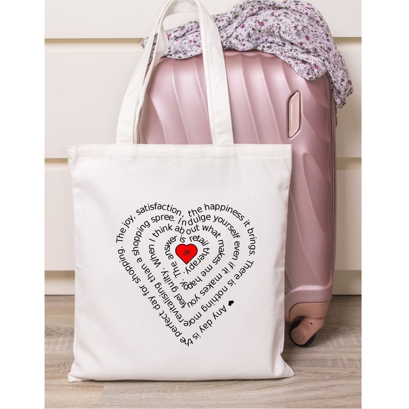 Pure Essence Greetings Personalised Shopping Tote Bag, Retail Therapy - Totes & Shoulder Bags - British D'sire