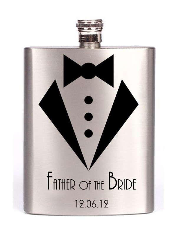 Pure Essence Greetings Personalised Wedding Hip Flask - Bottles & Thermos - British D'sire