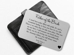 Pure Essence Greetings Personalised Wedding Wallet Card - Wallet Cards - British D'sire