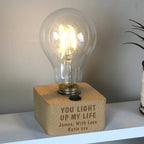 Pure Essence Greetings Personalised You Light Up My Life LED Bulb Table Lamp - Lamps & Shades - British D'sire