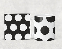Pure Essence Greetings Polka Dot Design Mug and Coaster Set - Glasswares & Drinkwares - British D'sire