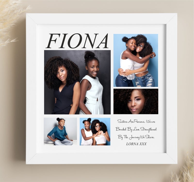 Pure Essence Greetings Sister Personalised 5 Images Photo Collage - Housings & Frames - British D'sire