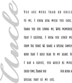 Pure Essence Greetings Uncle Personalised Verse Framed/Unframed - Housings & Frames - British D'sire