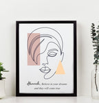 Pure Essence Greetings When You Believe Personalised Framed Inspirational Quote Wall Art - Housings & Frames - British D'sire