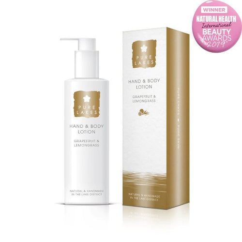 Grapefruit & Lemongrass hand & body lotion 250ml by Pure lakes | Moisturising lotion to soften and soothe your skin