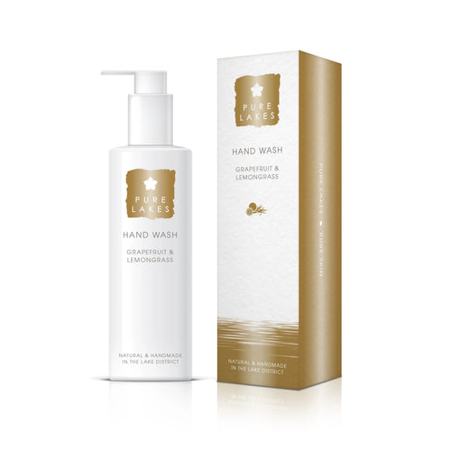 Grapefruit & Lemongrass natural hand wash 250ml by Pure lakes | Infused with relaxing essential oils to nourish your skin