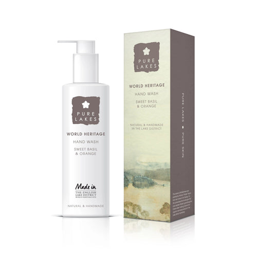 Sweet basil & orange natural hand wash 250ml By Pure lakes | Infused with relaxing and revitalizing essential oils