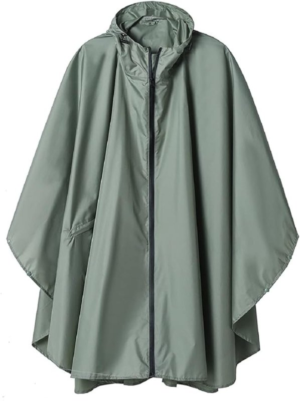 Rain Poncho Adult Waterproof Outdoor Hooded, Poncho Waterproof for