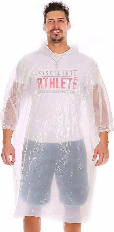 Rain Poncho | Waterproof Ponchos for Adults | Disposable Waterproof Poncho | Rain Coat Men's and Women's pack of 5 - British D'sire