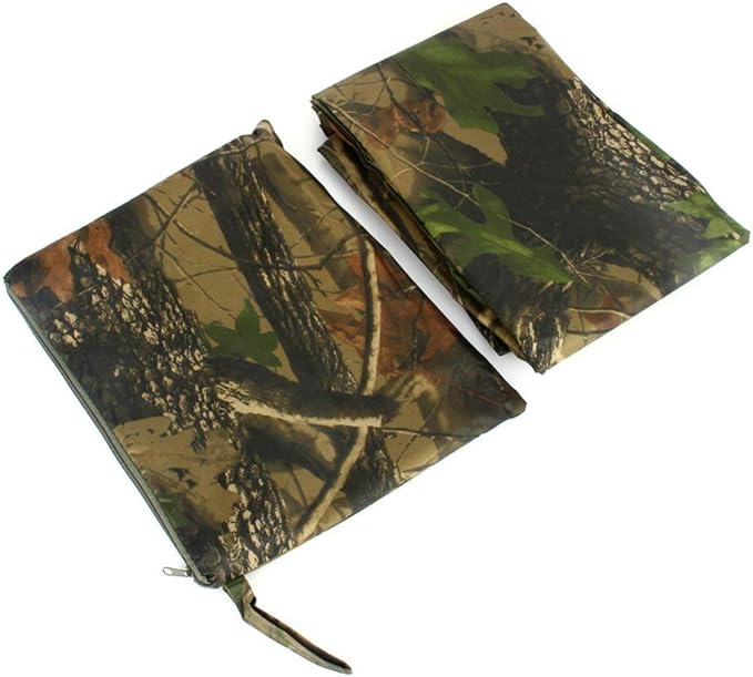 Ralaland Waterproof Rain Cape,Adult Camo Rain Poncho Multifunctional Camouflage Raincoat for Men and Women for Outdoor Camping Military Cycling Traveling Secondary image