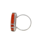 Rectangular Shaped Beautiful Sponge Coral Sterling Silver Ring - Rings - British D'sire