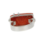 Rectangular Shaped Beautiful Sponge Coral Sterling Silver Ring - Rings - British D'sire