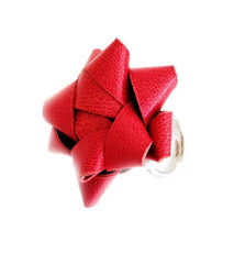 Red True Leather Gift's Bow Rings - Rings - British D'sire