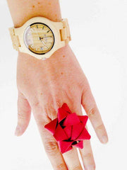 Red True Leather Gift's Bow Rings - Rings - British D'sire
