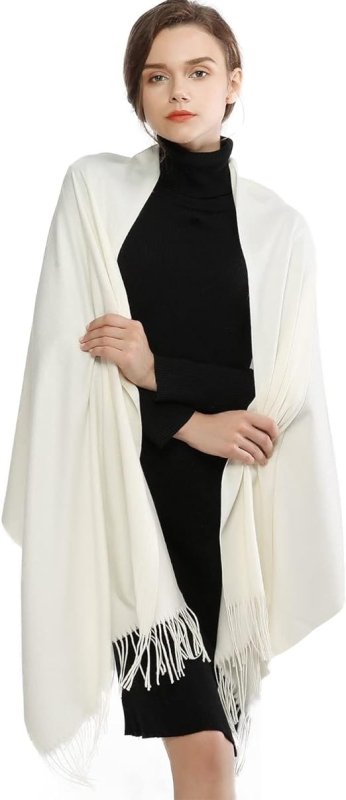 RIIQIICHY Ladies Scarves Pashmina Shawls and Wraps for Wedding Scarfs for Women Winter - Cool Women's Scarves - British D'sire