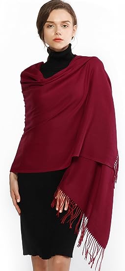 RIIQIICHY Ladies Scarves Pashmina Shawls and Wraps for Wedding Scarfs for Women Winter - Cool Women's Scarves - British D'sire