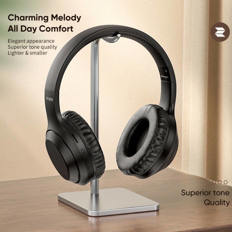 ROCK Space O2 HiFi Bluetooth 5.0 Wireless Headset with Mic, Support TF Card (White) - Bluetooth 5.0 Wireless Headset - British D'sire