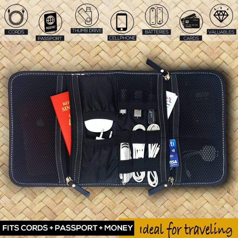 Rofozzi Sleek Tech Organiser - Black - Mobile Cases & Covers - British D'sire