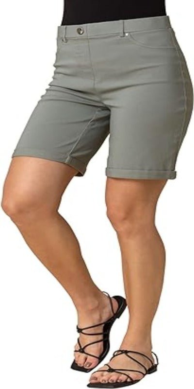 Roman Originals Stretch Shorts for Women | Ladies Casual Everyday Cropped Pants | Chino Capri Ladies Bermuda Secondary image