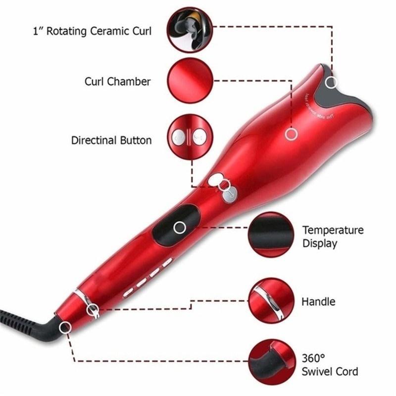 Rose-shaped Curling Iron Automatic Infrared Heating Multi-function LCD Curling Iron Digital - Hair Care & Styling - British D'sire