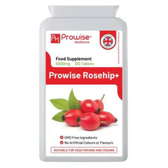 Rosehip Health+ 5000mg 120 Vegetarian & Vegan Tablets | High Strength Rosehip Tablets Supplements - UK Manufactured - British D'sire