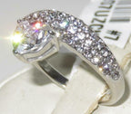 Jewellery Kingdom  Details about   Ladies trillion ring cz stainless steel pave cubic zirconia engagement new 3207