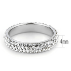 Jewellery Kingdom Ladies Stacking Band Cubic Zirconia Full Eternity Ring (Clear) - Jewelry Rings - British D'sire
