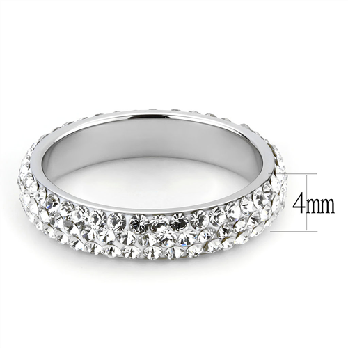 Jewellery Kingdom Ladies Stacking Band Cubic Zirconia Full Eternity Ring (Clear) - Jewelry Rings - British D'sire
