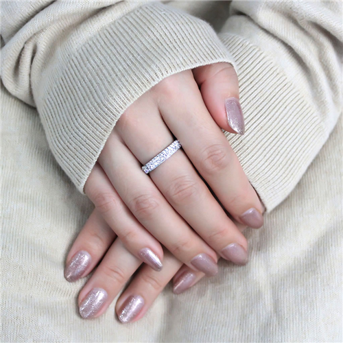 Jewellery Kingdom Ladies Stacking Band Cubic Zirconia Full Eternity Ring (Clear) - Jewelry Rings - British D'sire