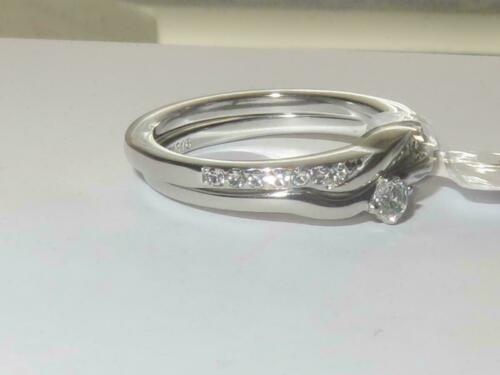 Jewellery Kingdom  Details about   Silver engagement ring set wedding band cz cubic zirconia stainless steel 5 star