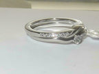 Jewellery Kingdom  Details about   Silver engagement ring set wedding band cz cubic zirconia stainless steel 5 star