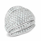 Jewellery Kingdom  Details about   Ladies silver ring cz silver dome cocktail statement super sparkling rhodium 610