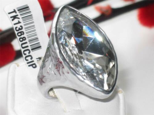 Jewellery Kingdom Ladies Cocktail 17 Carat Marquise Stainless Steel Statement Ring (Silver) Secondary image
