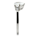 Jewellery Kingdom  Details about   ladies heart ring baguettes cz engagement ladies silver stainless steel new 027