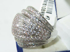 Jewellery Kingdom  Details about   Ladies silver ring cz silver dome cocktail statement super sparkling rhodium 610