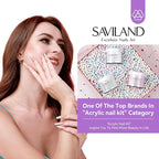 Saviland Acrylic Nail Kits Full Set for Beginners: Acrylic Nail Kit with Acrylic Powder Acryllic Liquid Nail Drill Nail Brush Top Coat & Non-acid PH Bond, Acrylic Nail Set, DIY Acrylic Nails Nail Art - British D'sire