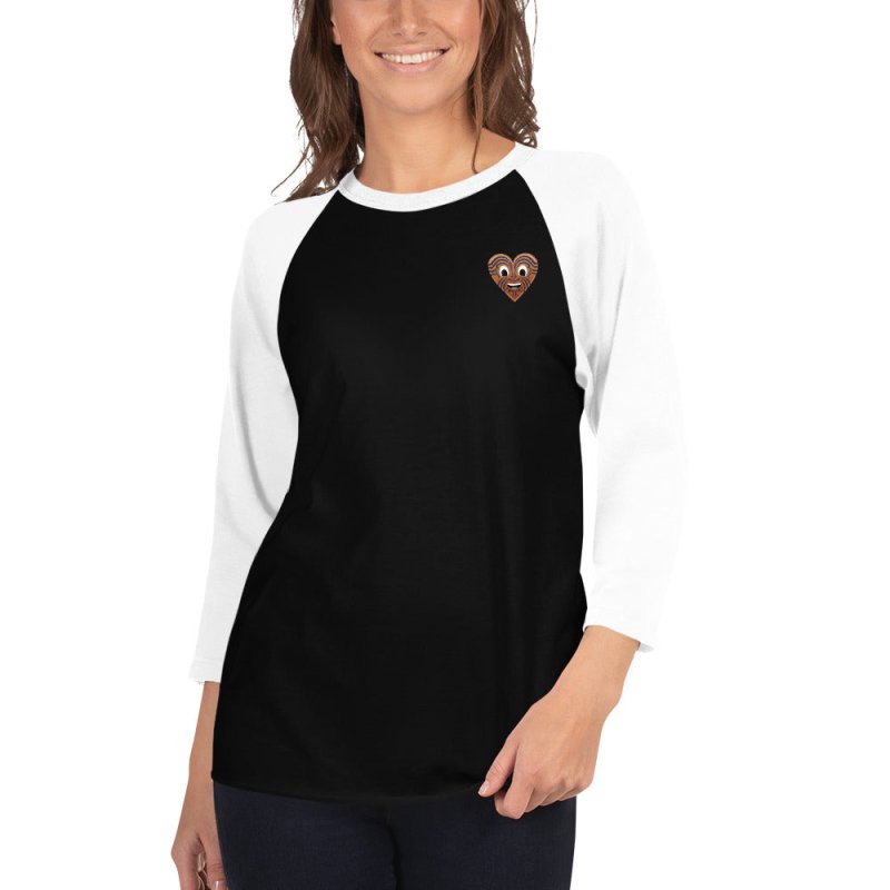 S&B 3/4 Raglan Sleeve Māori T-shirt For Women - Women's T-Shirts & Shirts - British D'sire Main image