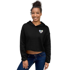 S&B Crop Top Diamond Heart Sweatshirt Hoodie - Women's Hoodies & Sweatshirts - British D'sire