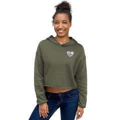 S&B Crop Top Diamond Heart Sweatshirt Hoodie - Women's Hoodies & Sweatshirts - British D'sire