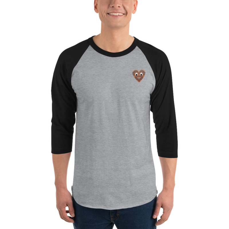 S&B Heart Maori 3/4 Raglan Sleeve T-Shirt Sweatshirt - Men's Hoodies & Sweatshirts - British D'sire