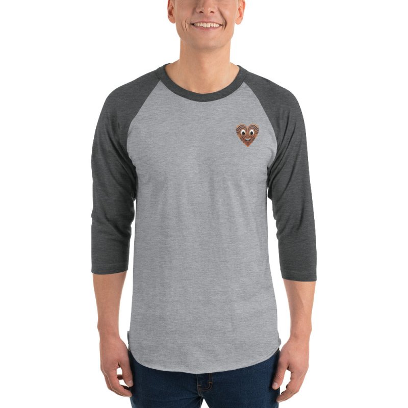 S&B Heart Maori 3/4 Raglan Sleeve T-Shirt Sweatshirt - Men's Hoodies & Sweatshirts - British D'sire