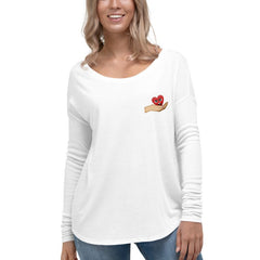S&B Long Sleeve Hand Heart Tshirt For Ladies - Women's T-Shirts & Shirts - British D'sire