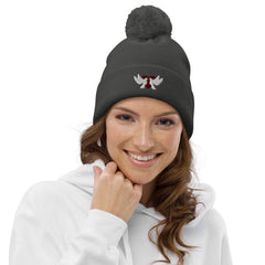 S&B Pompom Beanie – Peace Beanie For Women - Women's Headwear - British D'sire